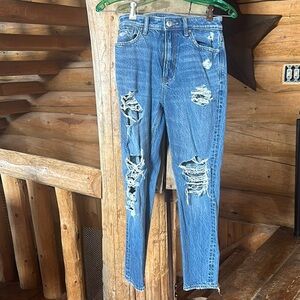 Distressed Blue Jeans for Women